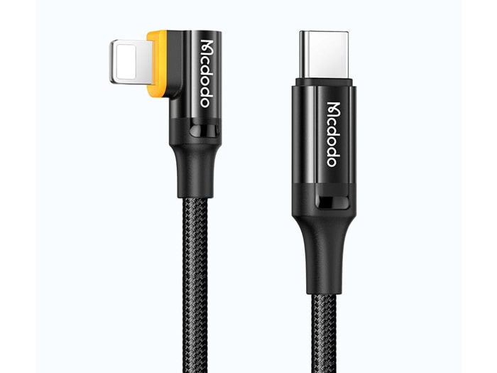 کابل شارژ 90 درجه Type C به lightning مک دودو 