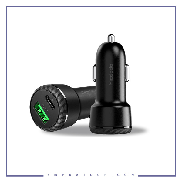شارژر فندکی فست شارژ مک دودو Mcdodo CC-5970 QC3.0 2.4A PD 38W