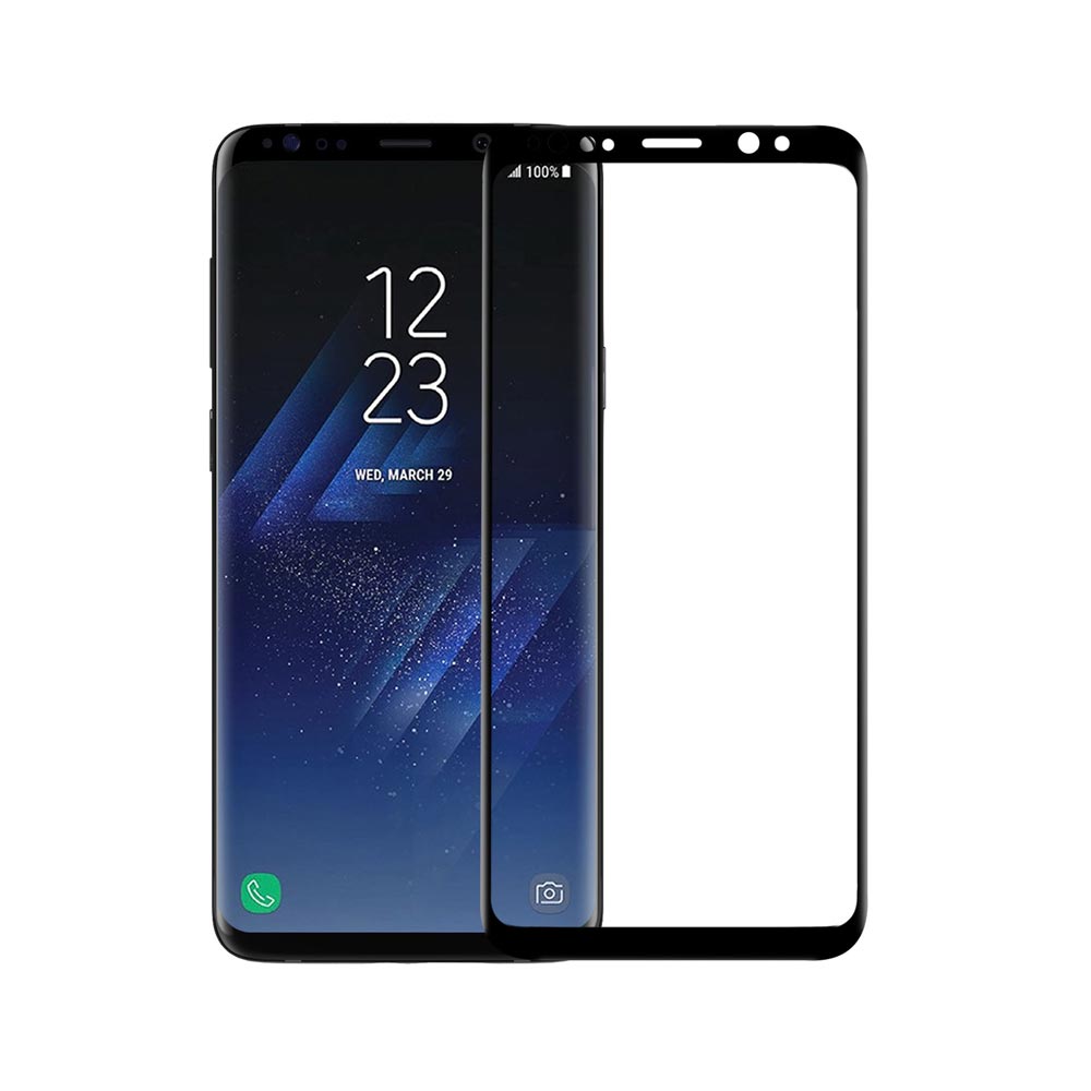 گلس شیشه ای تمام چسب سامسونگ S9