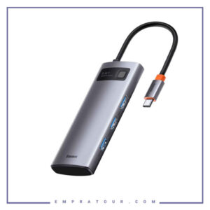 هاب 5 پورت بیسوس Baseus Metal Gleam 5 in 1 Multifunctional Type-C HUB WKWG020013