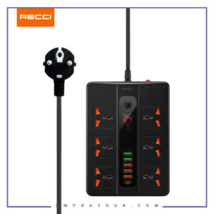 چندراهی برق 2500W رسی  Recci Multifunction Power socket RC06