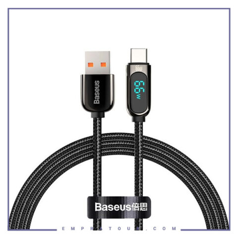 کابل یواس‌بی به تایپ‌سی بیسوس Baseus CASX020101 66W USB to USB-C / Type-C Digital Display Fast Charging Data Cable 2M