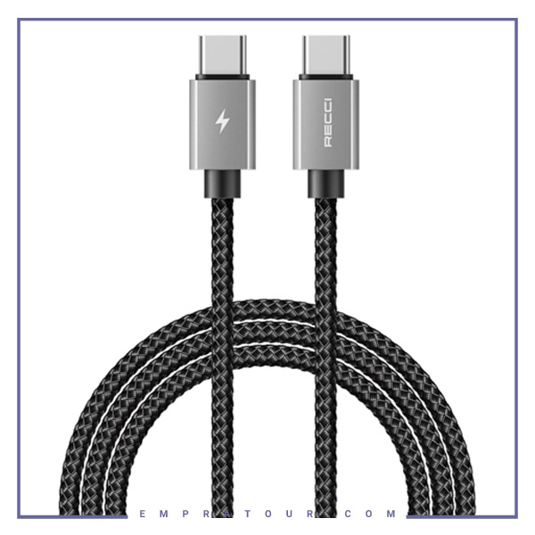 کابل شارژ و انتقال داده PD رسی 1.5متر RECCI PD DATA CABLE RTC-P08CC