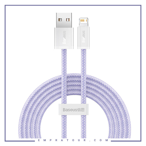 کابل لایتنینگ فست شارژ بیسوس BASEUS CABLE DYNAMIC SERIES FOR LIGHTNING 2.4A 2M CALD000502