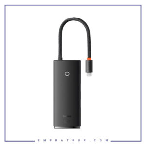 هاب 4 پورت با طول 2 متر  Baseus Hub Lite Series 4-Port Type-C HUB Adapter wkqx030501 4X USB 3.0