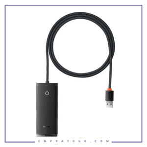 هاب 4 پورت با طول 1 متر  Baseus Hub Lite Series 4-Port Type-C HUB Adapter wkqx030101 4X USB 3.0