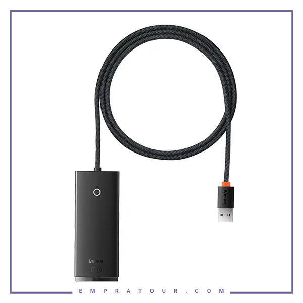 هاب 4 پورت با طول 1 متر  Baseus Hub Lite Series 4-Port Type-C HUB Adapter wkqx030101 4X USB 3.0