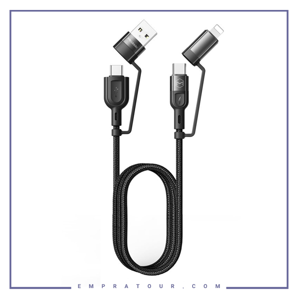 کابل ۴ سر لایتنینگ و تایپ سی مک دودو MCDODO CA-8070 4 in 1 1.2M Cable