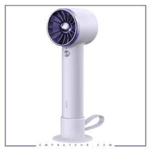 پنکه و پاوربانک با کابل همراه تایپ سی Baseus Fan Flyer Turbine Handheld Fan 4000mAh Power Bank ACFX0101