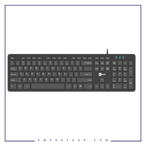 کیبورد با سیم لنوو Lenovo Lecoo KB102 Keyboard USB Wired Mini