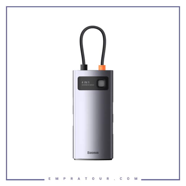 هاب 4 پورت بیسوس  Baseus STARJOY Metal Gleam Series 4-in-1 Multifunctional Type-C HUB Docking Station WKWG070113