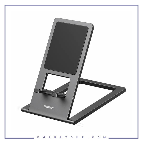 هولدر و پایه نگهدارنده رومیزی بیسوس Baseus Foldable Metal Desktop Holder LUKP000013