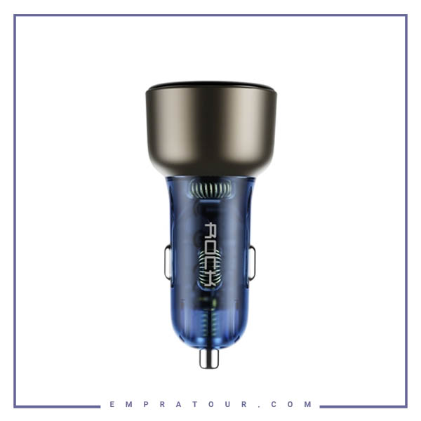 شارژر فندکی سریع راک ROCK H16 PD 72W Dual Ports Car Charger SD-017