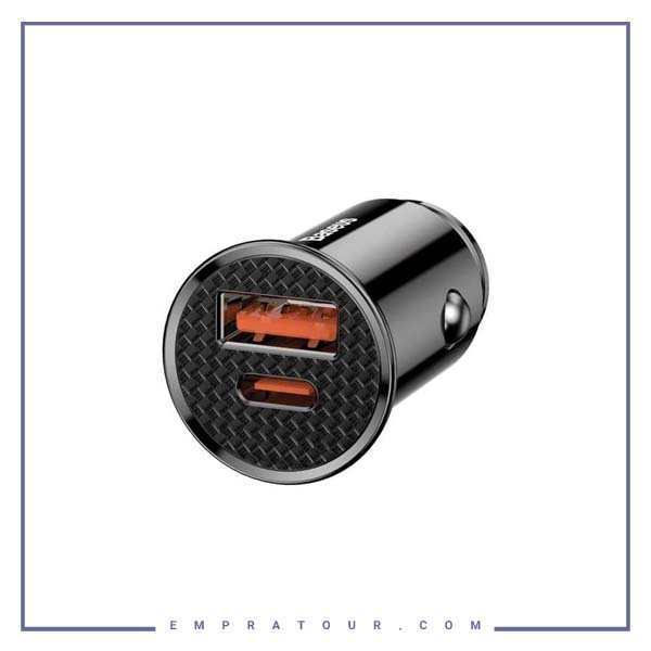 شارژر فندکی فست شارژ خودرو بیسوس Baseus Car Charger Circular Plastic A+C PPS CCALL-YS01