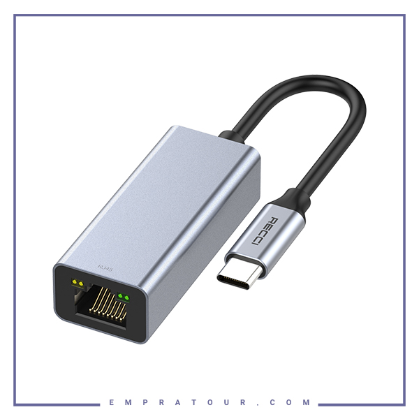 تبدیل RJ-45 به تایپ سی رسی RECCI RJ45 Hub 100Mbps RH10