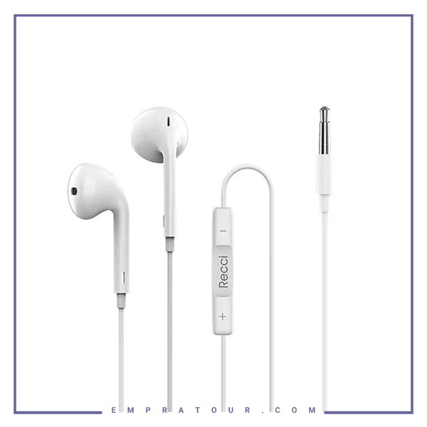 هندزفری سیمی با جک 3.5 میلی‌متری رسی Recci REP-L15 Wired Earphone