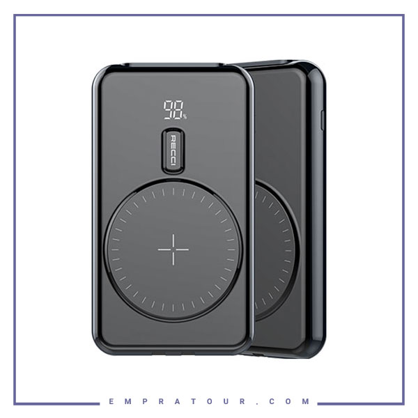 پاور بانک و شارژر وایرلس 10000mAh رسی RECCI POWER BANK 22.5W MAGNETIC WIRELESS RPB-P18