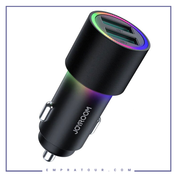 مینی شارژر فندکی دو پورت جویروم Joyroom JR-CL10 Mini Car Charger 24W