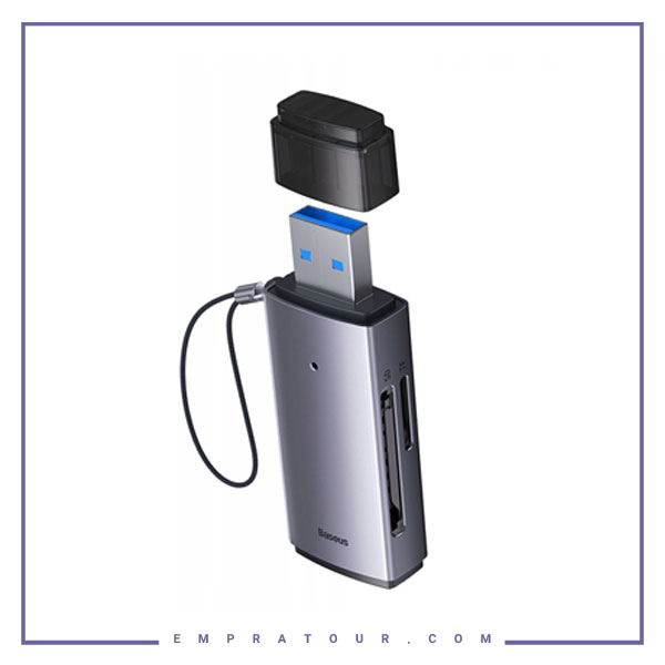 رم ریدر USB به اس دی کارت و میکرو اس دی بیسوس Baseus Airjoy Series USB-A to SD/TF WKQX070101