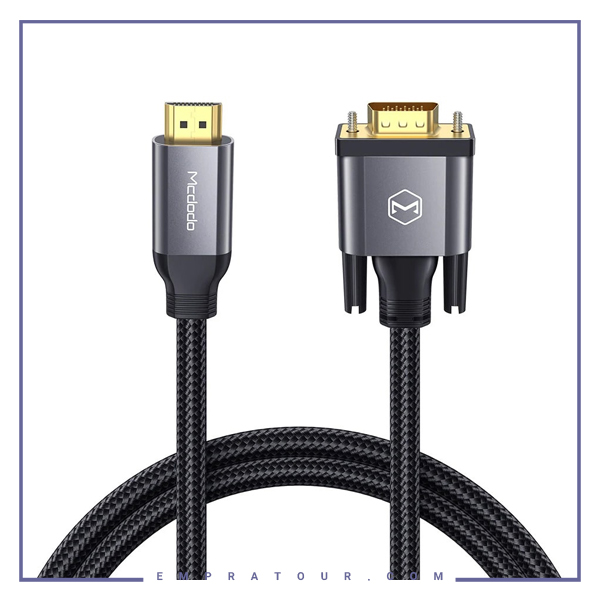 کابل اچ‌دی‌ام‌آی به وی‌جی‌آی 2 متری مک‌دودو MCDODO HDMI TO VGA 4K Adapter Cable Audio Video CA-7770