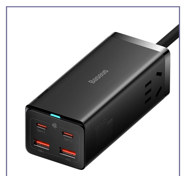 شارژر و چندراهی با کابل تایپ‌سی بیسوس PSZM000301