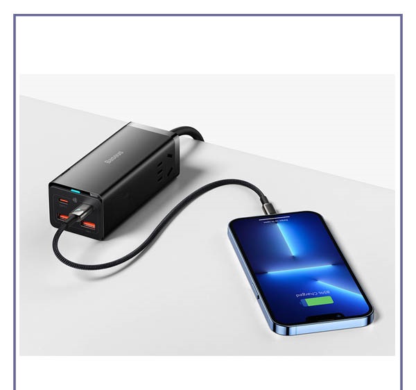 شارژر و چندراهی با کابل تایپ‌سی بیسوس PSZM000301