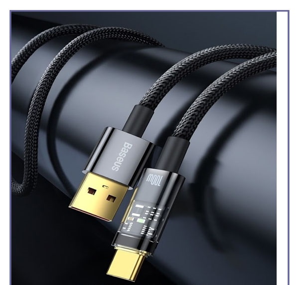 کابل تایپ سی هوشمند بیسوس 2 متر CATS0003012