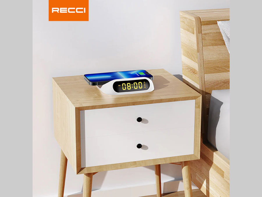 شارژر بیسیم و ساعت رومیزی رسی   RCW-22