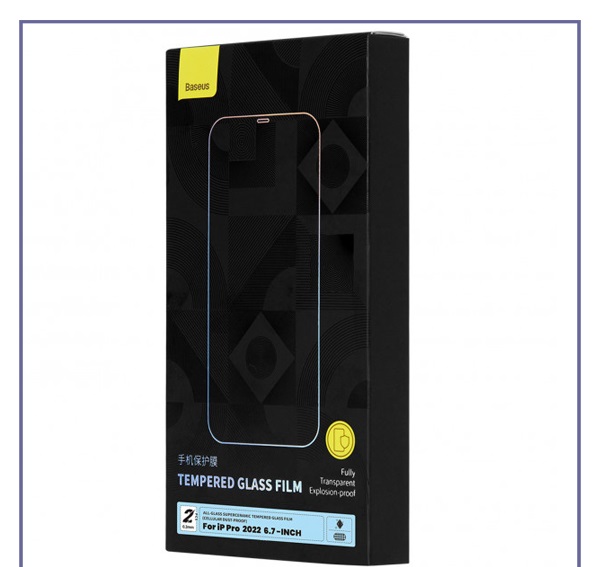 پک دوتایی گلس تمام صفحه Iphone 14 Pro max بیسوس