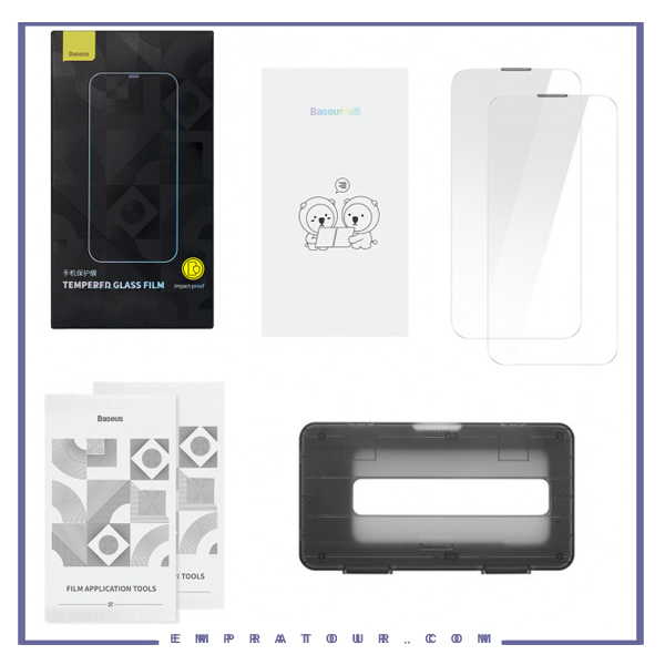 پک دوتایی گلس حریم شخصی تمام صفحه آیفون بیسوس SGBL190002