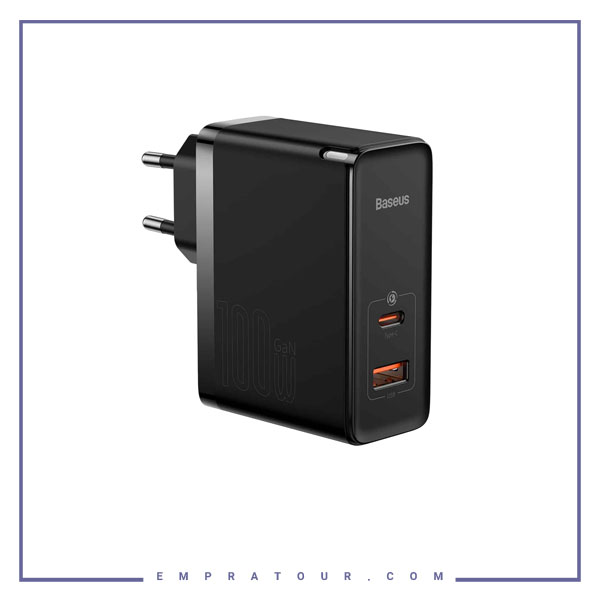 شارژر دیواری بیسوس 100 وات با کابل Baseus GaN5 Pro 100W CCGP090201