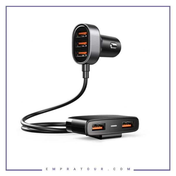 شارژر فندکی 5 پورت یواس‌بی خودرو جویروم Joyroom Multi 5 Ports USB Car Charger JR-CL03