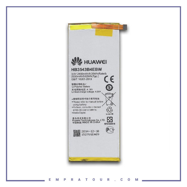باتری اصلی گوشی هوآوی P7 با کد HB3543B4EBW و ظرفیت 2460mAh