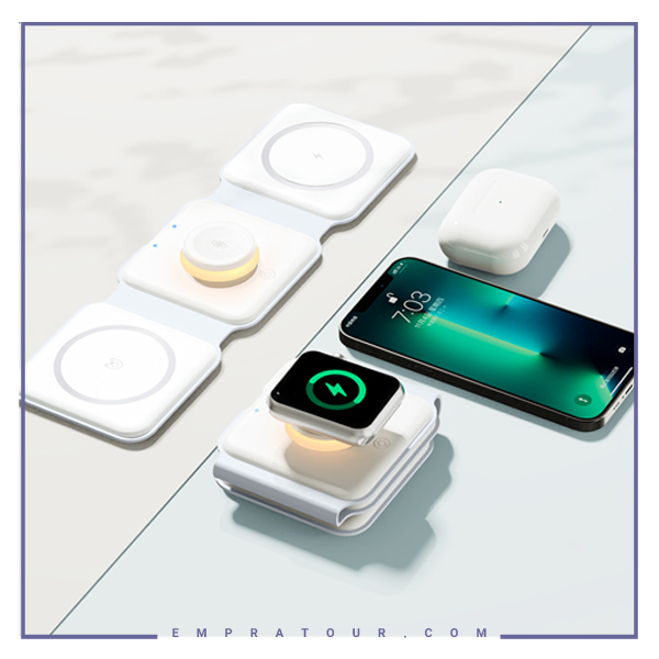 شارژ بیسیم چند کاره رسی Recci Wireless Charger Ambient Lamp RCW-27