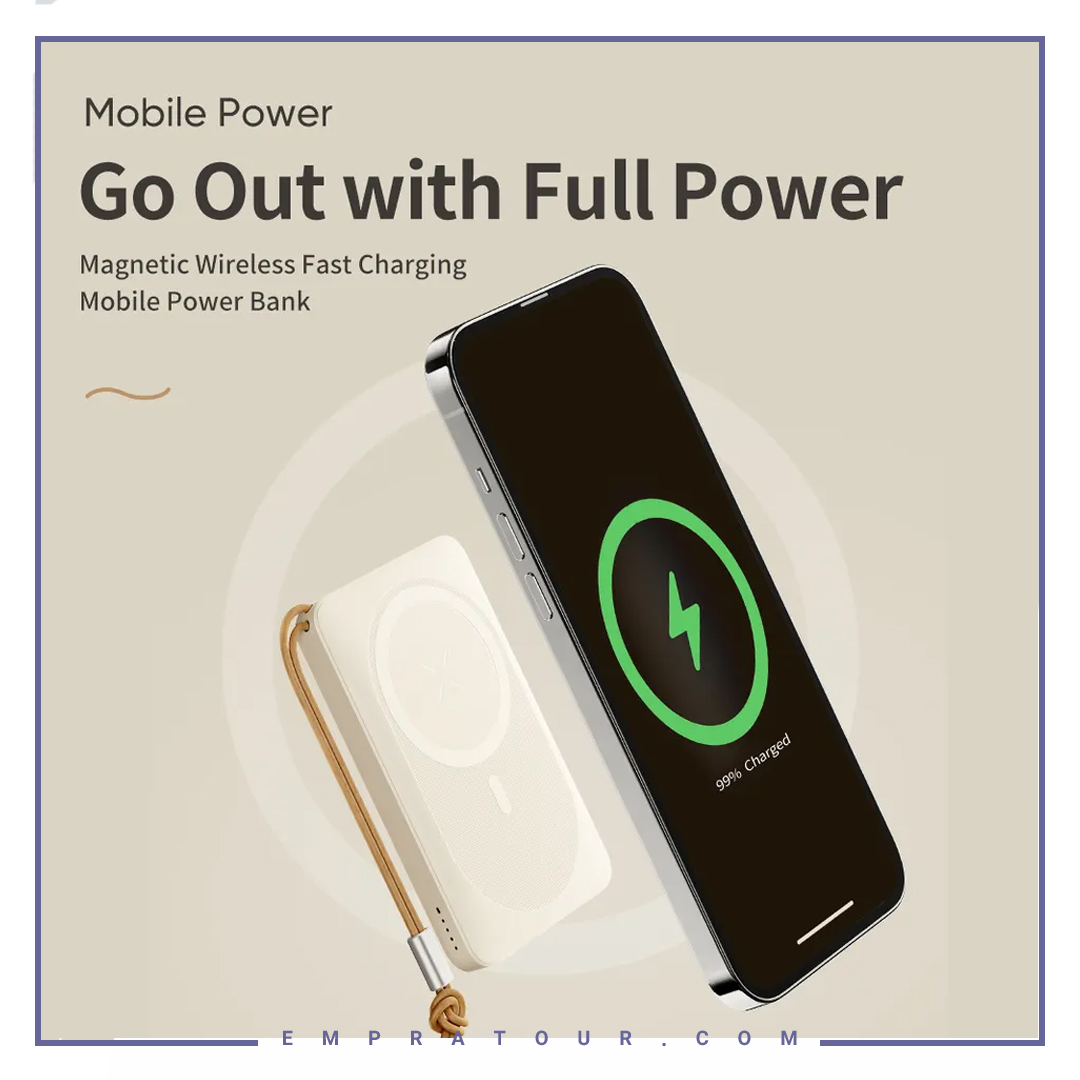 پاوربانک وایرلس 10000 راک Magnetic Wireless P89