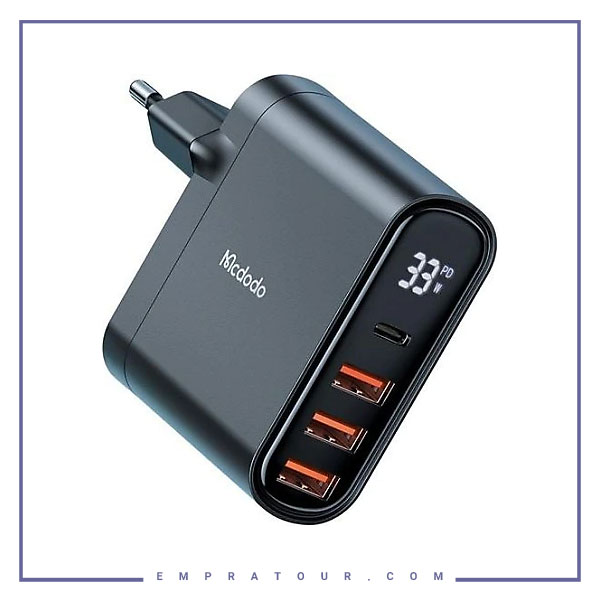 آداپتور چهار پورت چندکاره 33 وات مک دودو Mcdodo 4-PORT OUTPUT DIGITAL DISPLAY CHARGE CH-2250