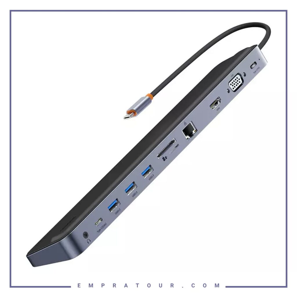 هاب تایپ سی 11 پورت و پایه لپ تاپ بیسوس Baseus EliteJoy Gen2 HUB 11in1 laptop stand WKSX030013