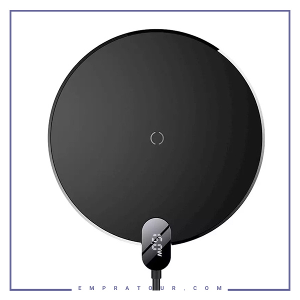 شارژر وایرلس بیسوس Baseus BS-W526 CCED000001 Digital LED Display Gen 2 15W Wireless Charger