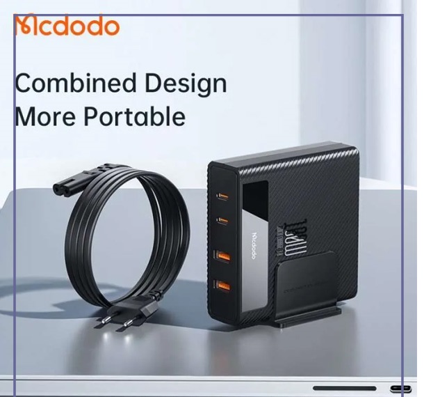 توان خروجی آداپتور چهار پورت چندکاره مک دودو 100 وات برابر با 100W است و ولتاژ ورودی آن برابر با 100V-240V است. تکنولوژی به کار رفته در آداپتور 4 پورت مک دودو اجازه می‌ دهد تا توان بین 4 پورت تقسیم می شود