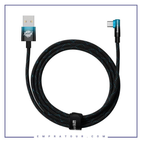 کابل تایپ سی گیمینگ بیسوس 1متر Baseus MVP2ELBOW TYPEC 100W CAVP000421