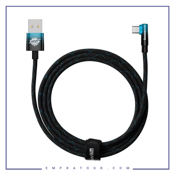 کابل تایپ سی گیمینگ بیسوس 1متر Baseus MVP2ELBOW TYPEC 100W CAVP000421