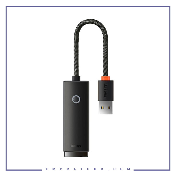 مبدل یواس‌بی به پورت شبکه 100Mbps بیسوس Baseus Ethernet Adapter USB to RJ45 LAN Port WKQX000001
