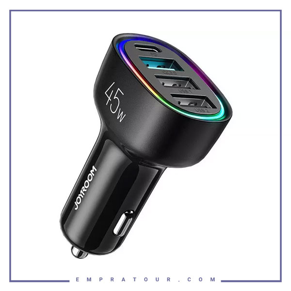 شارژر فندکی 4 پورت 45 وات جویروم Joyroom 4 Port Fast Car Charger JR-CL09