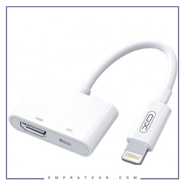 تبدیل لایتنینگ اتصال همزمان شارژر و HDMI ایکس او XO-HUB005 LIGHTNING TO HDMI