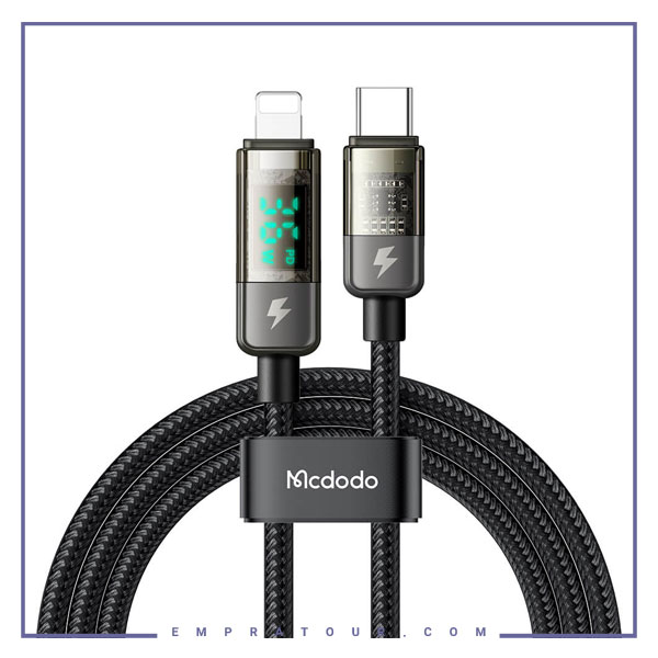 کابل شارژ تایپ‌سی به لایتنینگ قطع کن دار 1.2متر مک دودو Mcdodo Type-C to Lightning Auto Power Off CA-3600