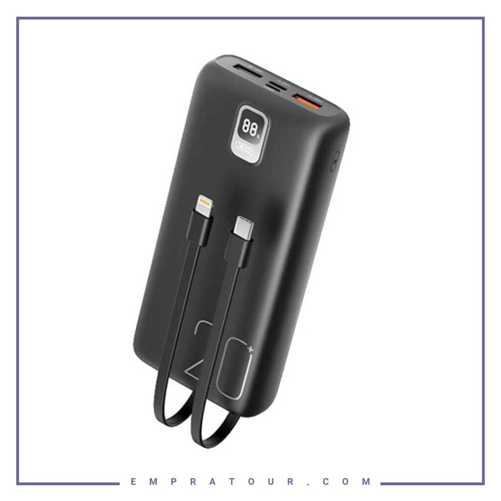 پاور بانک 20000 به همراه کابل POWE BANK 20000mAh XO-PR185