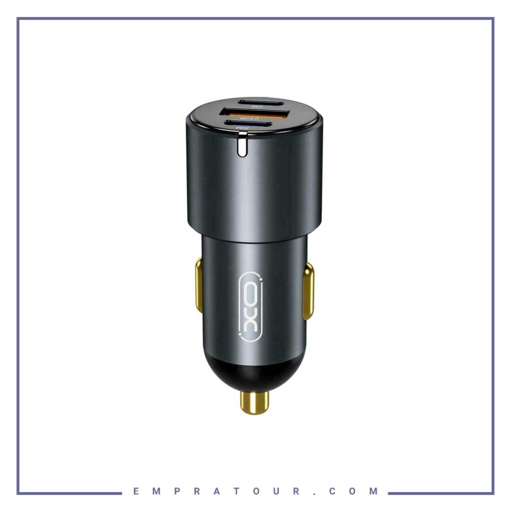شارژر فندکی 3 پورت 65 وات ایکس او XO-CC45 DUAL PD CAR CHARGER