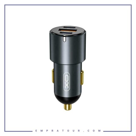 شارژر فندکی 3 پورت 65 وات ایکس او XO-CC45 DUAL PD CAR CHARGER