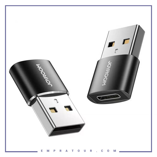 مبدل یو اس بی به تایپ سی جویروم Joyroom USB male to Type-C female adapter-2pcs S-H152