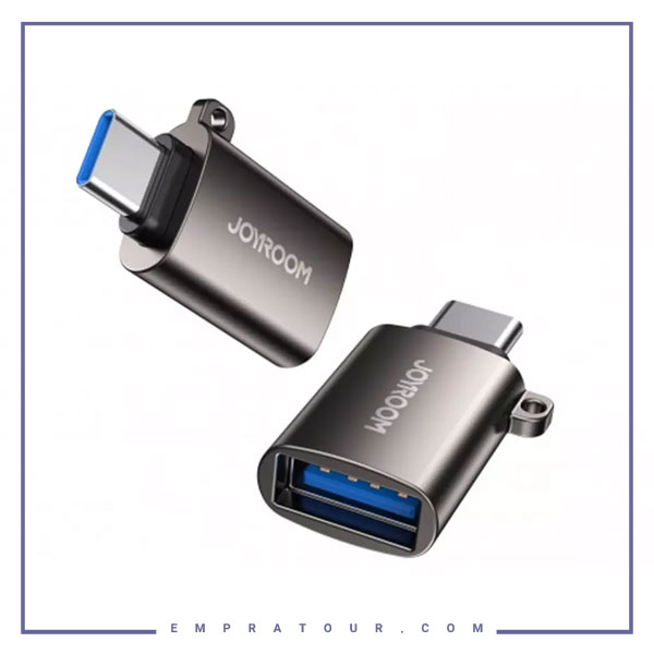 مبدل تایپ سی به یو اس بی جویروم Joyroom Type-C male to USB female adapter-maroon S-H151